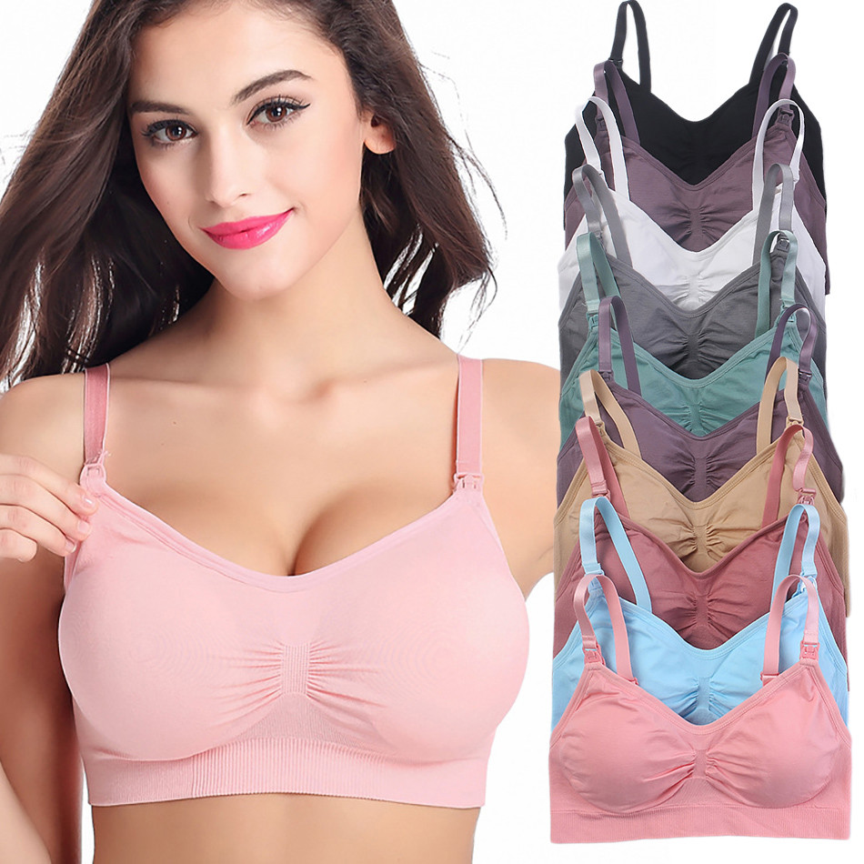 Nursing Bra Sleep - Ademende zwangerschaps-zwangere bh's Comfort Borstvoeding Slaapbralette