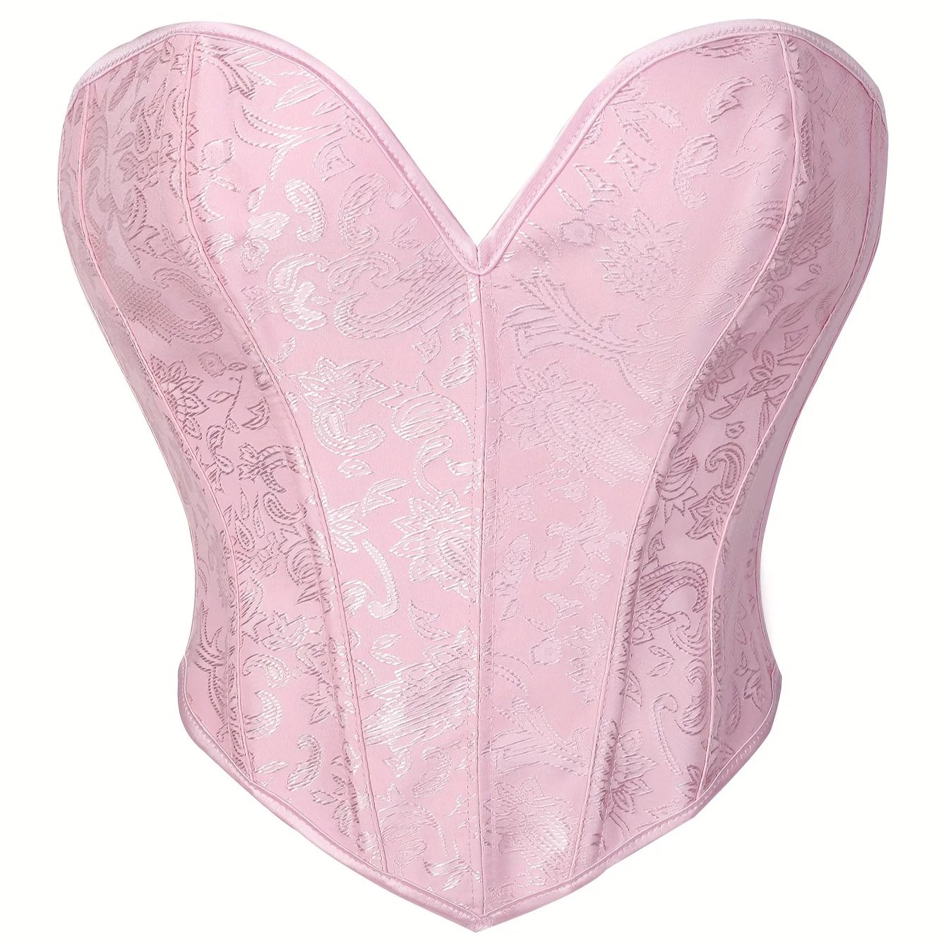 Strapless Bra Backless - Roze korset gotische Victoriaanse dames vintage