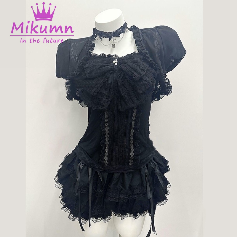 Cami Top Lace - Mikumn Gothic Lolita Zwart Kant 3