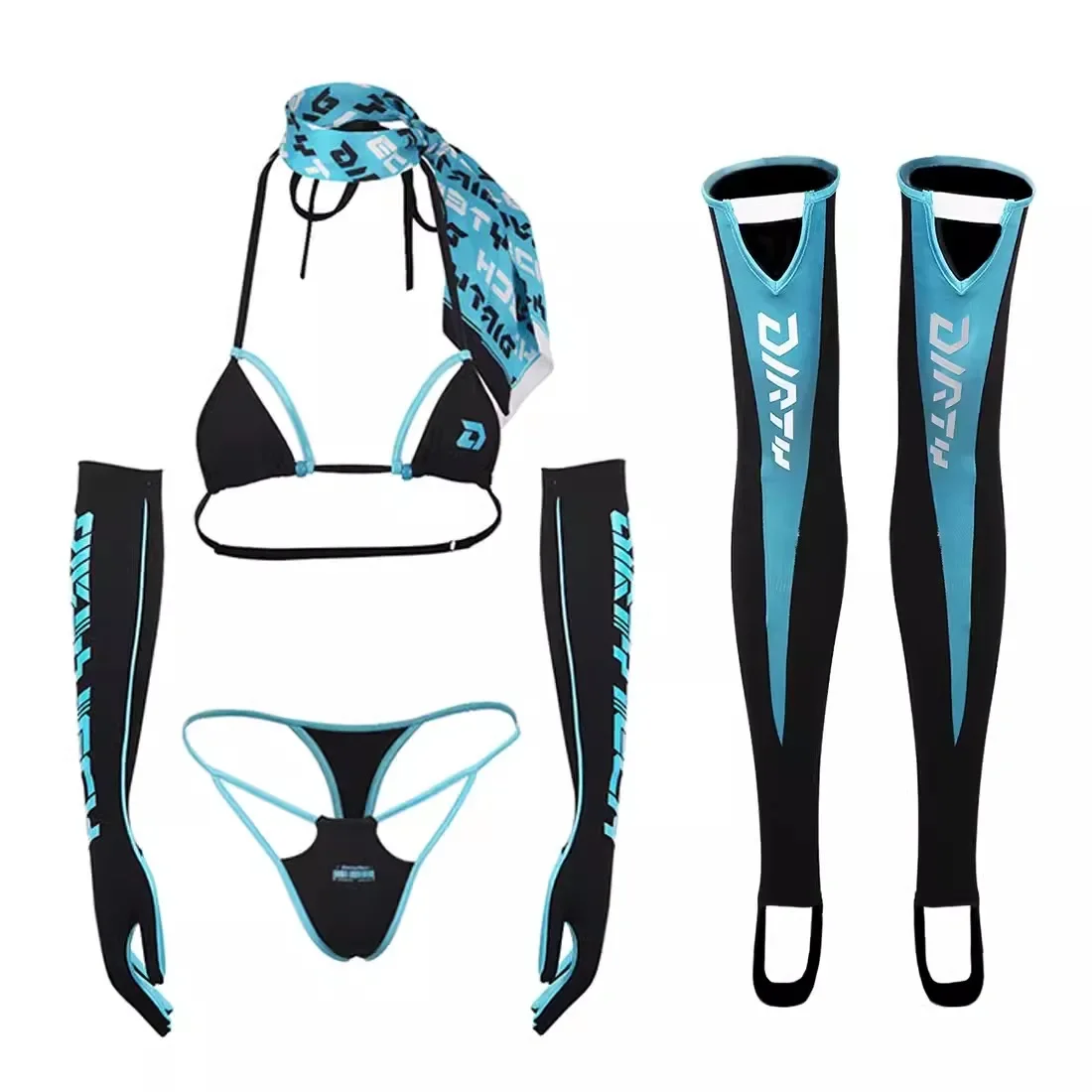 Thong Bikini Women - Vrouwen sexy 5-delige bikiniset anime cosplay