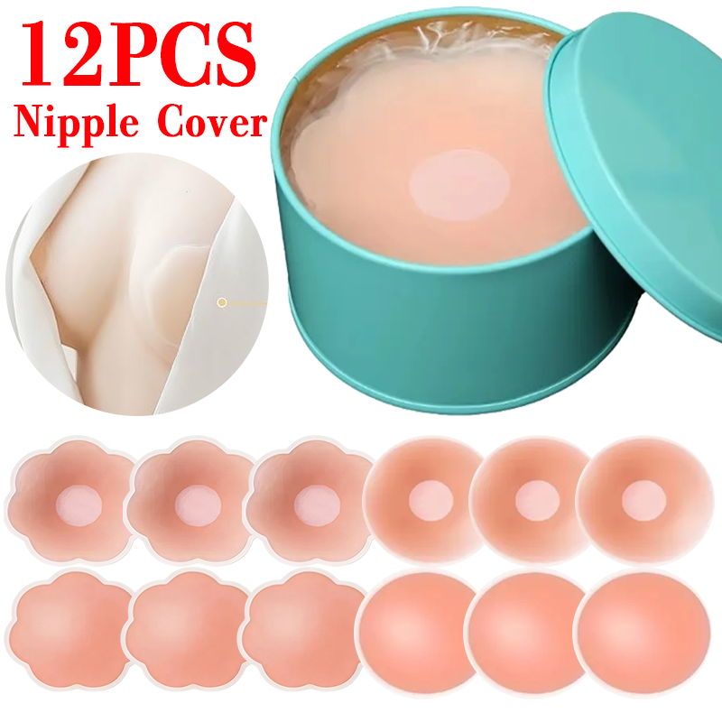 Silicone Bra Adhesive - 6/12 stuks onzichtbare zelfklevende borstplakkers herbruikbare