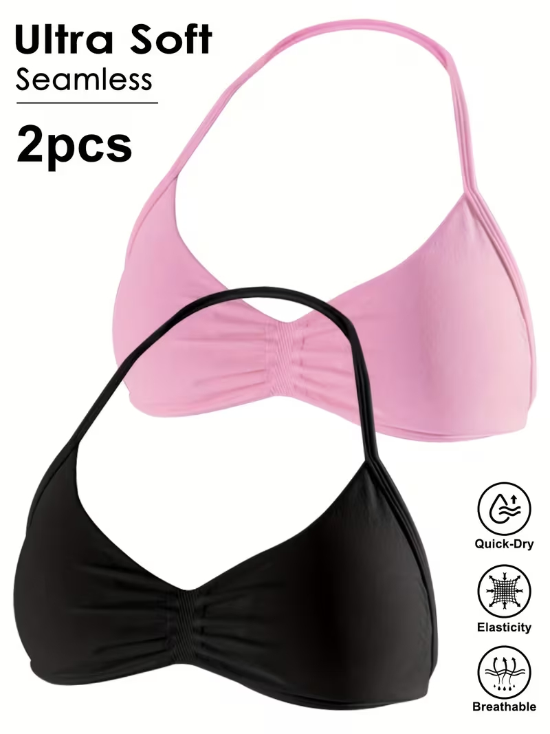 Sports Bra High Impact - 2 stuks Naadloze Sexy Open Back
