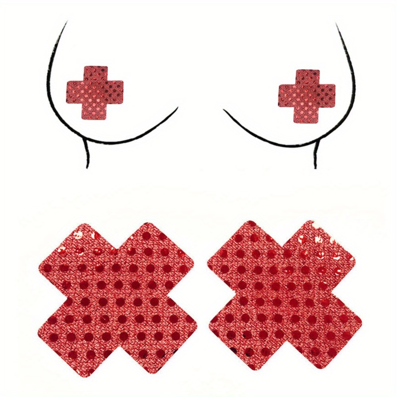 Nipple Cover Pasties - Rode Kruis Design tepelhoezen waterdichte antislip