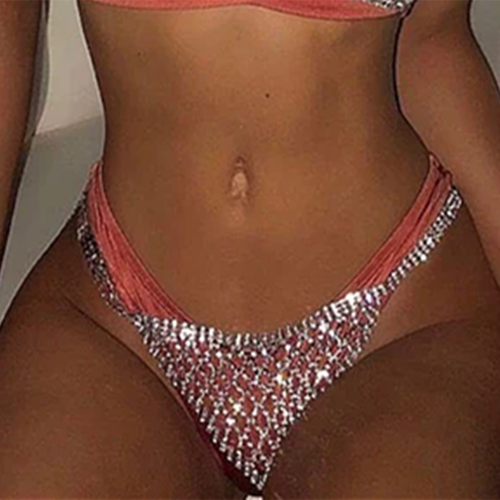 Stonefans Mesh Rhinestone Body - Thong Bikini Women recensie en prijs