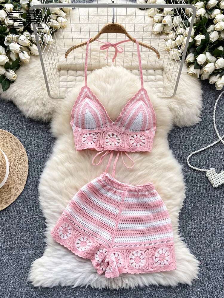 Strandvakantie Gebreide 2 stuk - Cami Top Lace recensie en prijs