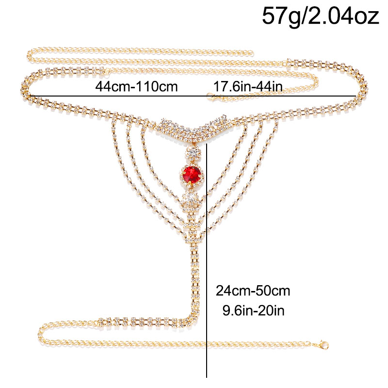 Kristallen strass body chain t - Thong Bikini Women recensie en prijs